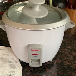 Roma Silver and White Rice Cooker